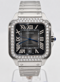 Black Dial / Diamond Bezel & Roman Numerals / Full Steel / Automatic