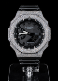 Fully Iced Out / Diamond Pavé Case / Black Dial / Ana-Digi / 20BAR