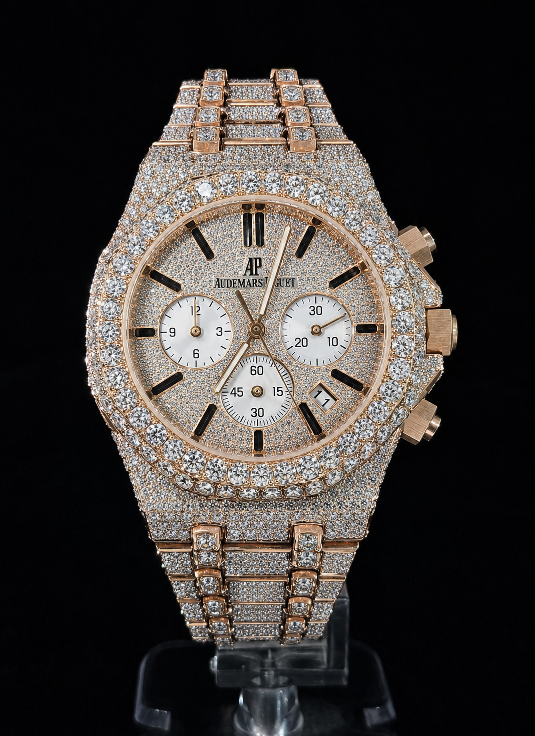 Full Iced Rose Gold