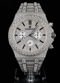 Chrono 41 – Full Iced Silver