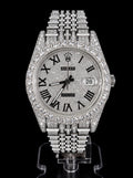 Iced Out Datejust Style Watch – Full Moissanite Diamond Look