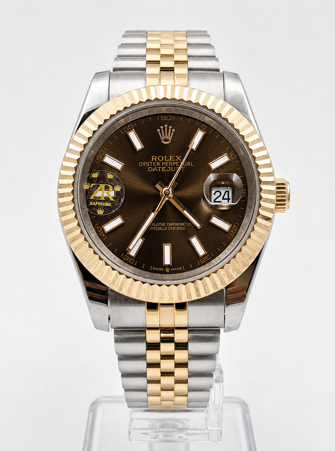 Datejust 41 — Chocolate Diamond Dial / Two-Tone Jubilee