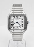 Santos — White Dial / Full Steel