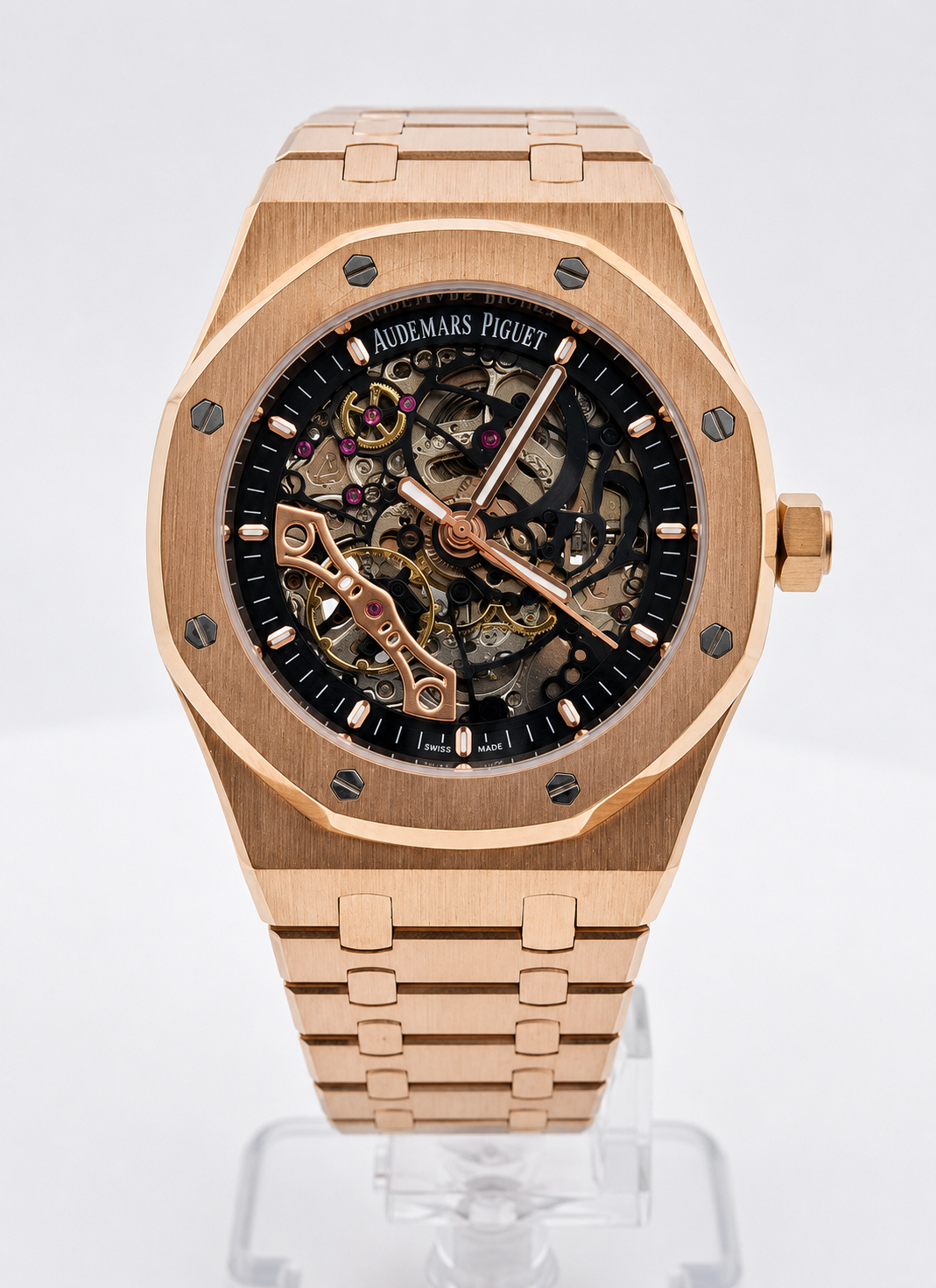 Royal Oak Skeleton — Rose Gold / Black Dial