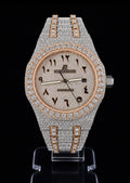 Royal Oak — Full Iced Out / Arabic Dial / Two-Tone Rose Gold & Steel