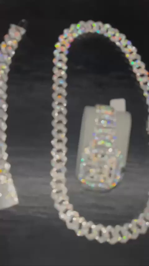 Iced Out moissanite Bundle – Chain, Bracelet & Watch Set