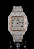 Full Iced Out / Arabic Dial / Two-Tone Rose Gold & Steel